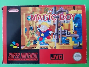 Boite du Jeu MAGIC BOY / jeu Super Nintendo EUR + Crystal Box / JVC - Imagen 1 de 10