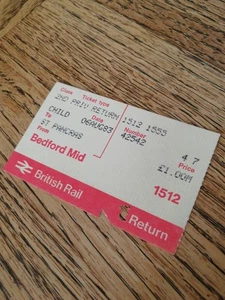 1983 Child's Priv Return from St Pancras to Bedford Mid - Picture 1 of 2