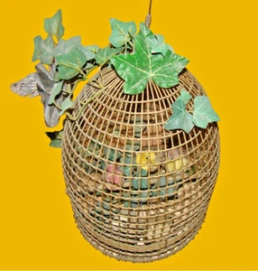 Pájaro de alambre de latón mediados del siglo XX H. 37 cm Ø 23 cm. - Imagen 1 de 11