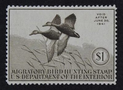 CKStamps: US Federal Duck Stamps Collection Scott#RW7 $1 Unused NG  - Image 1 of 2