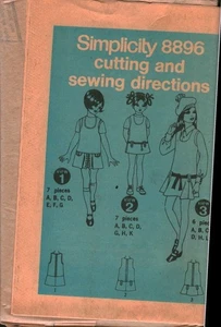 8896 Vintage Simplicity Sewing Pattern Girls 1960s Jumper Dress Sew UNCUT 7 OOP - Picture 1 of 1