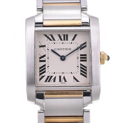 Reloj unisex de cuarzo CARTIER Tank Francaise MM W51006Q4 SS/YG esfera marfil M#142585 Foto 1 de 4