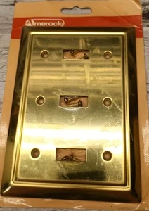 Vintage Amerock Triple three light Switch Plate Cover - Picture 1 of 4