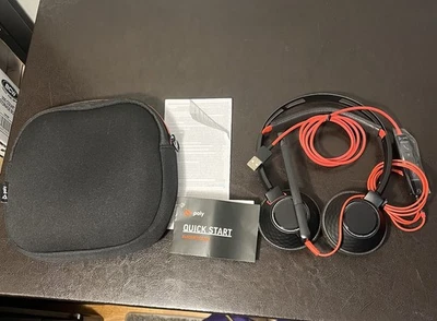 POLY BLACKWIRE [C5220T] WIRED DUAL-EAR STEREO HEADSET WITH BOOM MIC - Image 1 of 4