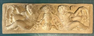 Frise Haut relief frise d'angelots amour putti Terre cuite 62 x 21 cm - Foto 1 di 7