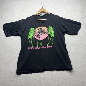 VTG 1989 Hawaii Maui Kauai Kona Womens TShirt XL Poly Tees Single Stitch FLAWS - Picture 1 of 14