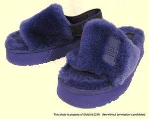 NEW NWOT WOMENS UGG PURPLE PLATFORM SLIPPERS FLIP-FLOPS SZ 8 Soft & Comfy! - Picture 1 of 6