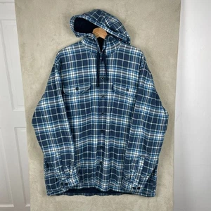 Hombre L.L. Chaqueta de franela Sherpa forrada de lana con capucha Bean talla XL azul - Imagen 1 de 4