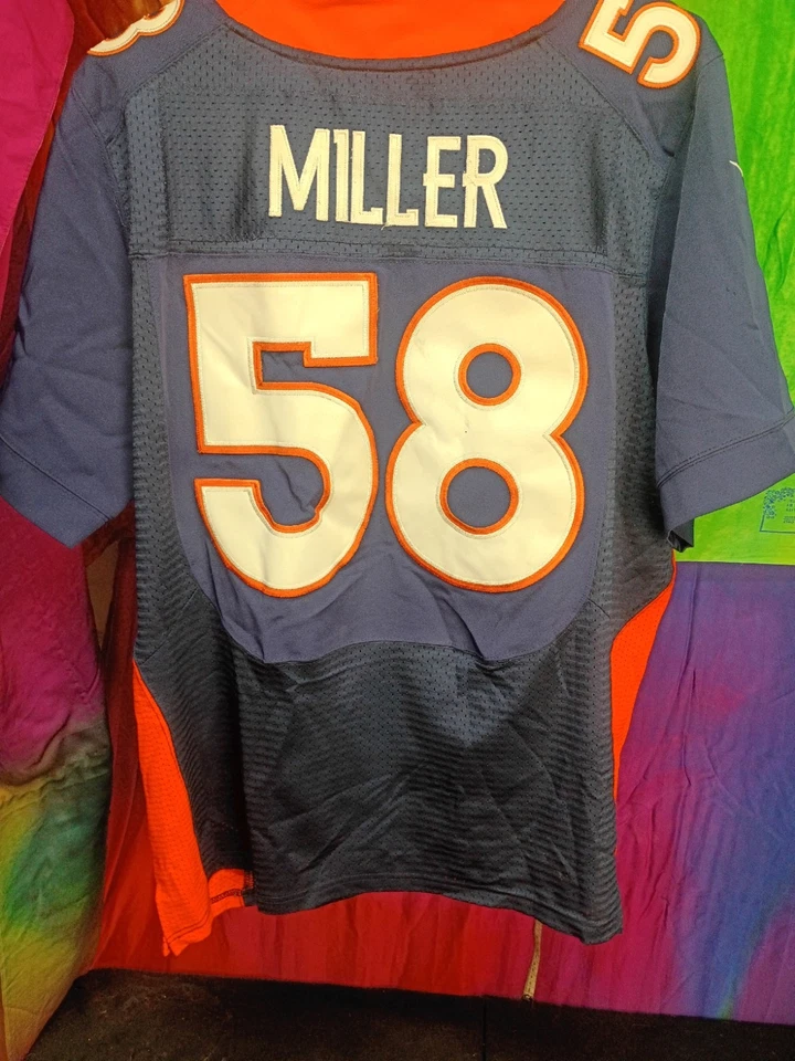 Camiseta Nike Von Miller #58 Denver Broncos Azul Marino Alterna NFL Talla Sobre el Campo Foto 1 de 4