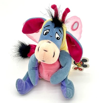 Disney Store Butterfly Eeyore Bean Bag Plush Easter 2000 Winnie The Pooh Toy NWT - Image 1 of 4