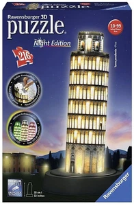 NUEVO Rompecabezas Ravensburger 216 Piezas Rompecabezas 3D Torre Inclinada de Pisa Edición Nocturna - Imagen 1 de 2