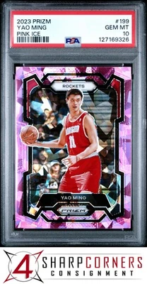 Panini Prizm Pink Ice #199 Yao Ming Hof 2023 PSA 10 Foto 1 de 3