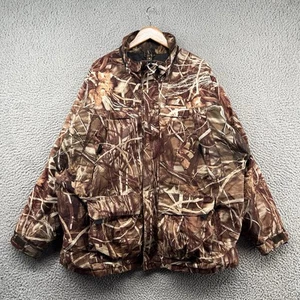 Cabelas Dry Plus Hunting Jacket Mens Large Brown Advantage Max 4 HD Camouflage - Picture 1 of 13