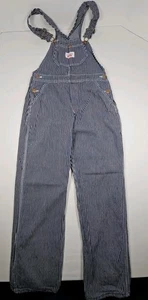 Round House Latzhose Jugend Größe 14 blau Hickory gestreift Denim Farmer USA - Bild 1 von 11