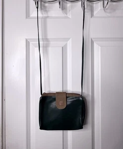 Bandolera pequeña de cuero sintético verde bosque tostado bolso de hombro para mujer - Imagen 1 de 9