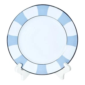 Bernardaud Limoges France GALERIE ROYALE WALLIS BLAU weiße Streifen Speiseteller - Bild 1 von 9