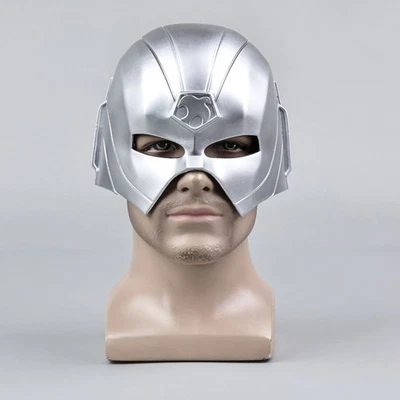 Peacemaker Cosplay Silver PVC Helmet Mask HalloweenStage Performance Gift Party - Image 1 of 4