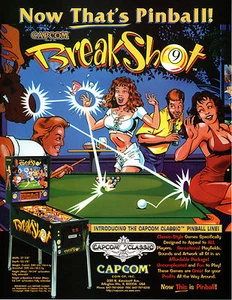 BREAKSHOT Original PROMO Pinball Flyer CAPCAM 1996 MINT Ad Slick Brochure - Picture 1 of 1