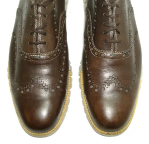 Sz 9.5 M COLE HAAN ZEROGRAND Men's Walking Shoes WINGTIP Sneakers Brown Leather - Picture 1 of 17