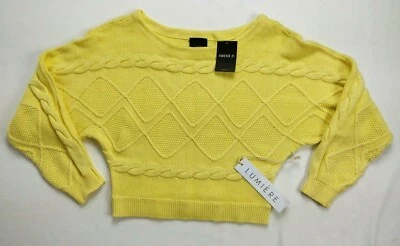 Lumiere новый с Ярлыками желтый вязаный свитер женский размер M - Изображение 1 из 4