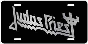 Black Silver Judas Priest Aluminum Novelty Tag Car License Plate - Bild 1 von 2