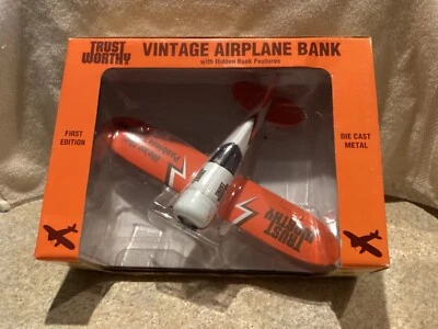 1929 TRAVEL AIR VINTAGE AIRPLANE BANK Ltd 1st Ed  TRUST WORTHY  1992 - Image 1 of 4
