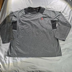 Spyder Shirt Mens Gray Extra Large Active Base Layer Proweb Microfleece Stretch - Picture 1 of 10
