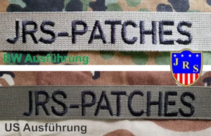 Namensstreifen Namensband Oliv Bundeswehr, US Militär, mit oder ohne Klett - Picture 1 of 5