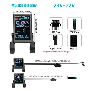 E-Bike 24V-72V M5 Colour Screen LCD Display Power Speed Gear Meter Control Panel - Picture 1 of 19