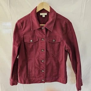 Appleseed Womens Jacket Cranberry Burgundy Size PM - Picture 1 of 4
