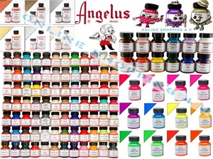 Angelus Acrylic Leather Shoe Paint for Sneakers Shoes Bags Trainers Boot 1oz 4oz - Picture 1 of 134