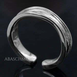 Anillo de plata 925 anillo ajustable abierto R0776 🐾 noble, moderno, estrecho,  - Imagen 1 de 13