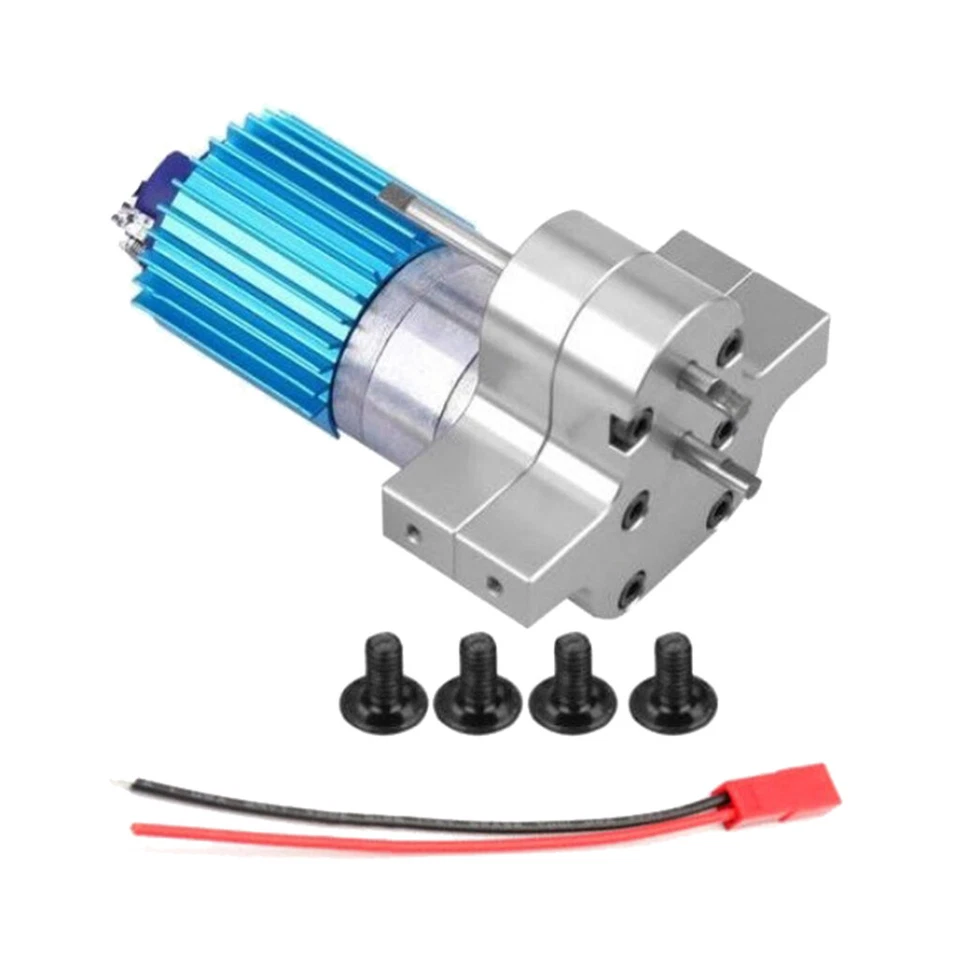 1:16 370 Motor+Getriebe+Kühlkörper Set für WPL JJRC Q61 Q60 RC LKW Silber - Bild 1 von 4
