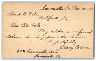 Carte postale antique 1907 MR H D Tate Lancaster Pennsylvanie PA Everett PA