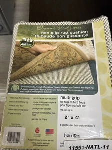 Organic Polymer Non Slip Rug Cushion Multi Grip 2' X 4' Rugs Hard Floors USA New - Picture 1 of 10