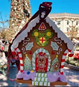 🎄Disney Parks Disneyland Mickey & Minnie Lebkuchenhaus Popcorn Eimer 2024 - Bild 1 von 6