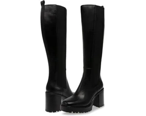 Steve Madden Deegan Womens Knee High Boot Black Leather US Size 9.5 - Picture 1 of 6
