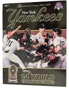 Annuario Baseball Ufficiale New York Yankees 1999 Edizione Joe DiMaggio Mint - Foto 1 di 2