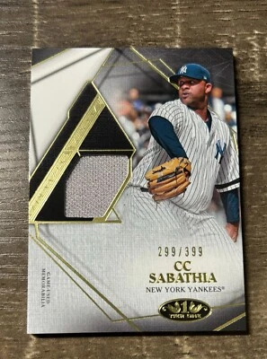 2022 Topps Tier One CC Sabathia #T1R1-CCS Tier One Relics 299/399 NY Yankees - Image 1 of 2