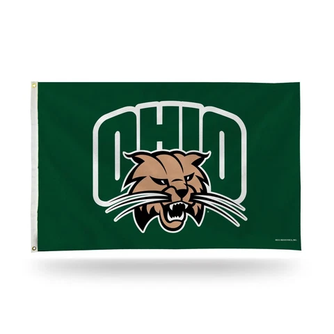 Ohio University Bobcats 3X5 Indoor Outdoor Banner Flag with grommets for hanging Cover