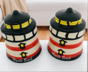 Light House Salt & Pepper Shakers Set collectibles Ceramic Light Houses - Picture 1 of 1