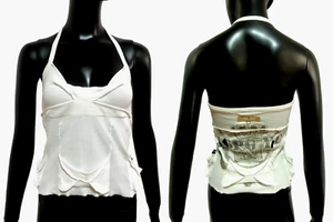 ❤️JEAN PAUL GAULTIER ripped white tank top , VERY HARD TO FIND !!! - Picture 1 of 11