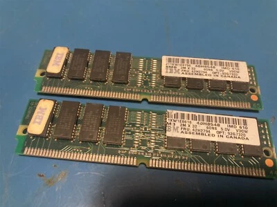 2x IBM FRU 42H2794 8MB 2Mx32 EDO 60NS 72 PIN SIMM PS2 Memory PS/2 RAM Parity - Image 1 of 4