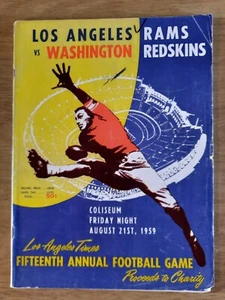1959 LA Rams vs Redskins LA Times Charity Game Program August 21, 1959 - Picture 1 of 7