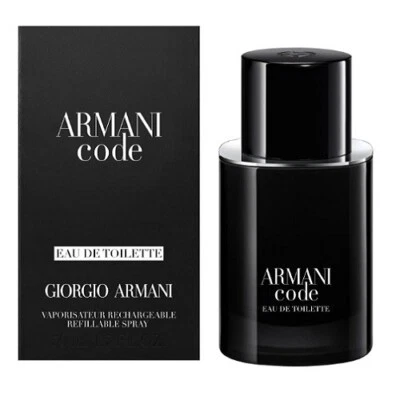 ARMANI CODE 50ML EDT REFILLABLE SPRAY BRANDNEU & VERSIEGELT *NEUE VERPACKUNG* - Bild 1 von 3