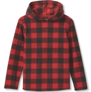 Cat & Jack Boy's Fleece Hooded Sweatshirt - Red & Black, Size XS (4/5) - New! - Picture 1 of 3