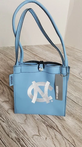 Alan Stuart UNC Carolina Blue Tarheels Tote Purse Bag NWT Cover