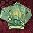 Vintage 1970’s The Beatles 1966 World Tour Green Satin Jacket Medium RARE