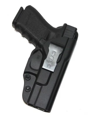 For Glock 19 23 32 (Gen 1,2,3,4) IWB Concealed Carry Gun Holster (Black Polymer) - Image 1 of 4