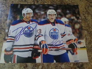 TAYLOR HALL RYAN NUGENT-HOPKINS DUAL SIGNED 8X10 MATTE PHOTO - Picture 1 of 3